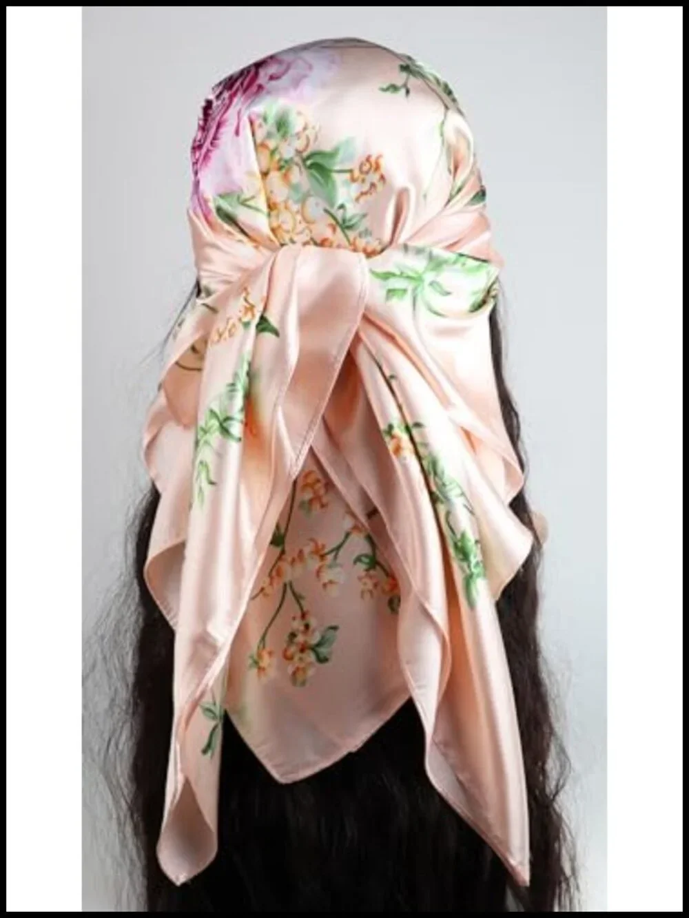 Silk Like Satin Hair Scarves for Women, 35x35 in, 4 Pack Head Wrap